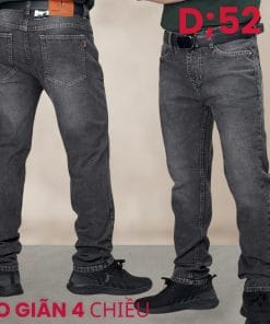 QUẦN JEANS CO GIÃN 4 CHIỀU – DÁNG ĐẸP, THOẢI MÁI TUYỆT ĐỐI 🔹 Mã sản phẩm: D-52 🔹 Chất liệu: Jean cao cấp, co giãn 4 chiều giúp vận động linh hoạt 🔹 Kiểu dáng: Slim fit thời trang, tôn dáng nam tính 🔹 Màu sắc: Đen xám cá tính, dễ phối đồ 🔹 Thoải mái cả ngày: Chất vải mềm mại, thoáng khí, không gây bí bách 🔹 Phù hợp nhiều phong cách: Đi chơi, đi làm, dạo phố đều chuẩn gu 📌 Sẵn hàng đủ size – Giao hàng nhanh toàn quốc! 👉 Đặt ngay để nhận ưu đãi đặc biệt!