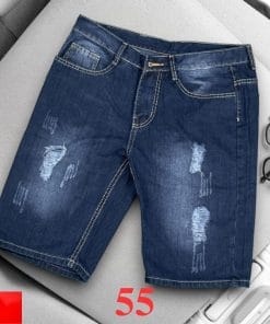 Quần sọt jean nam không co giãn KT xanh đậm cào có rách là lựa chọn hoàn hảo cho những chàng trai yêu thích phong cách trẻ trung, năng động.