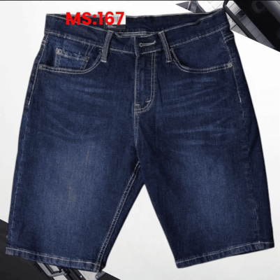 Quần sọt jean nam co giãn cao cấp KT xanh đậm mèo có là lựa chọn hoàn hảo cho những chàng trai yêu thích phong cách trẻ trung, năng động.