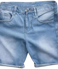 Quần sọt jean nam co giãn cao cấp KT xanh nhạt trơn thời trang là lựa chọn hoàn hảo cho những chàng trai yêu thích phong cách trẻ trung, năng động.