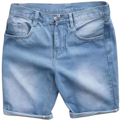 Quần sọt jean nam co giãn cao cấp KT xanh nhạt trơn là lựa chọn hoàn hảo cho những chàng trai yêu thích phong cách trẻ trung, năng động.