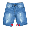 Quần short jean nam không co giãn KT xanh nhạt rách là lựa chọn hoàn hảo cho những chàng trai yêu thích phong cách trẻ trung, năng động.