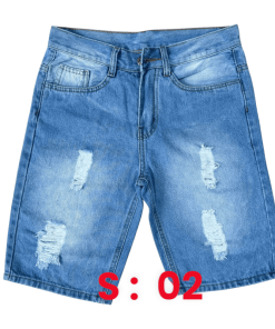 Quần short jean nam không co giãn KT xanh nhạt rách là lựa chọn hoàn hảo cho những chàng trai yêu thích phong cách trẻ trung, năng động.