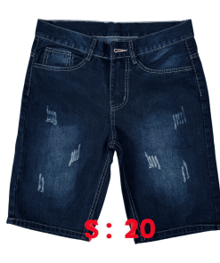 Quần short jean nam không co giãn KT xanh đen cào thời trang là lựa chọn hoàn hảo cho những chàng trai yêu thích phong cách trẻ trung, năng động.