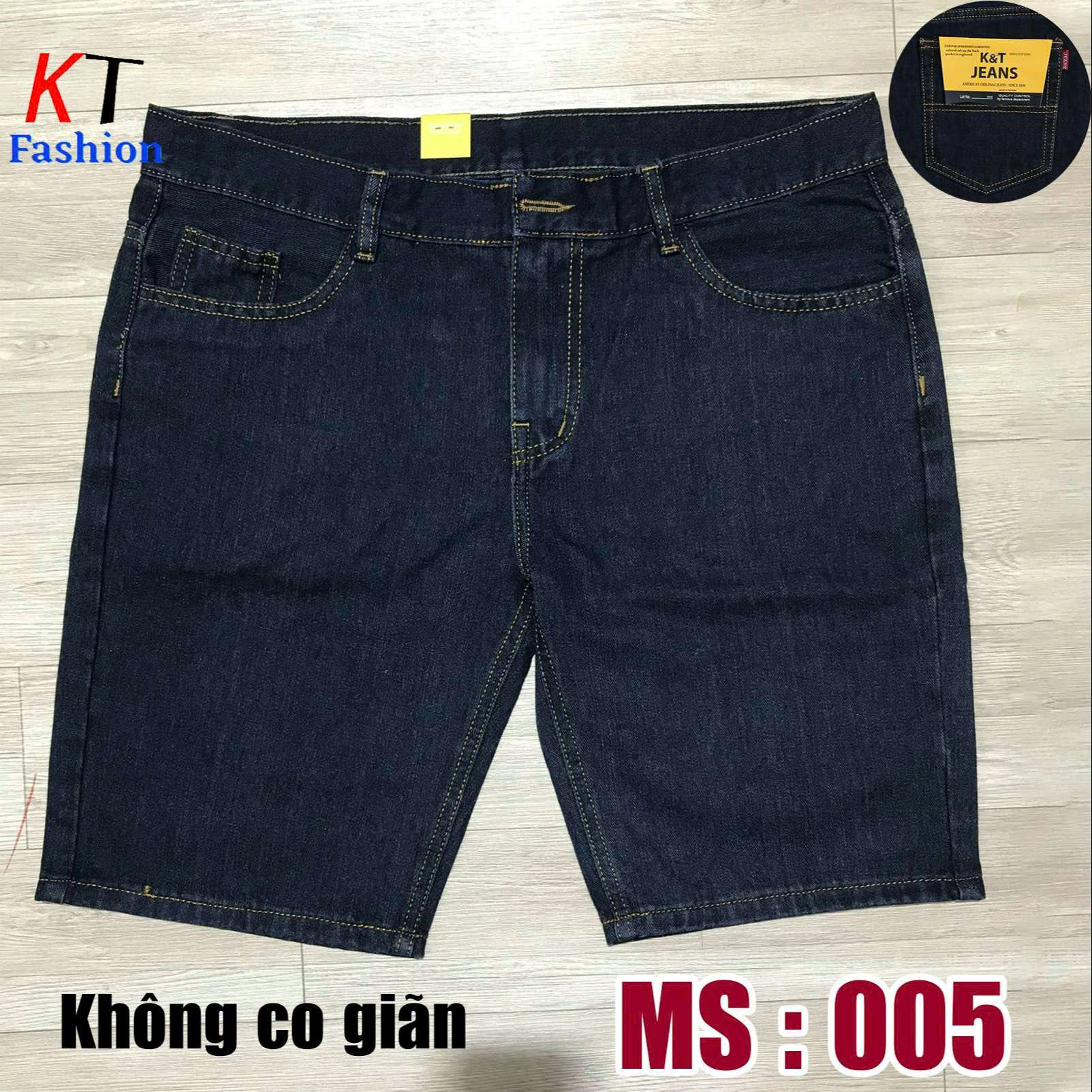Short Jean Nam Trung Niên Xanh Đen Trẻ Trung - Hình ảnh 2