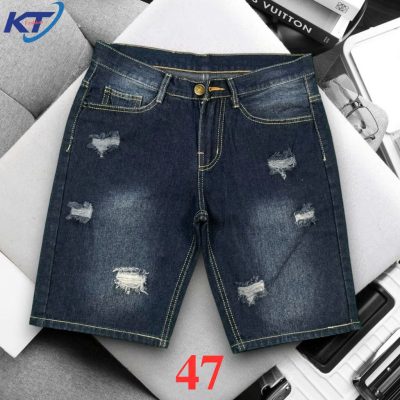 Quần sọt jean nam không co giãn KT xanh đen rách thời trang là lựa chọn hoàn hảo cho những chàng trai yêu thích phong cách trẻ trung, năng động.