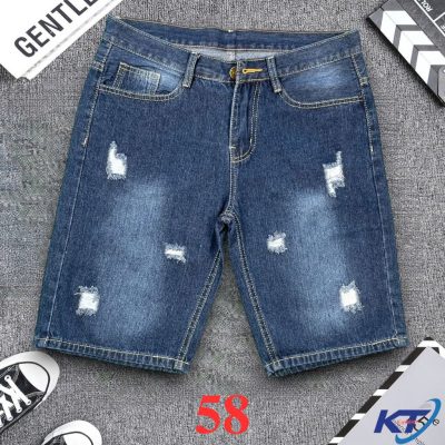 Quần sọt jean nam không co giãn KT xanh đậm rách thời trang là lựa chọn hoàn hảo cho những chàng trai yêu thích phong cách trẻ trung, năng động.