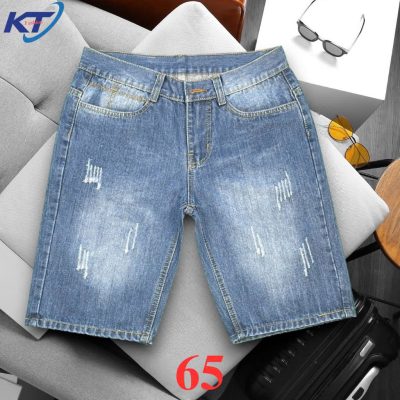 Quần sọt jean nam không co giãn KT xanh đậm cào thời trang là lựa chọn hoàn hảo cho những chàng trai yêu thích phong cách trẻ trung, năng động.