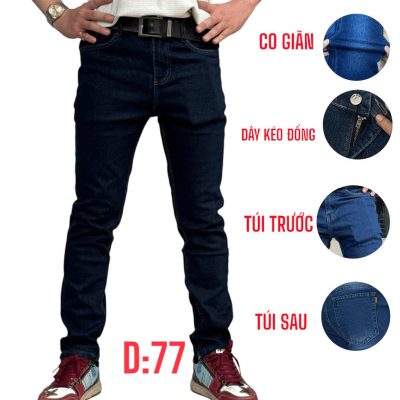 Quần jean nam dài co giãn đen tuyền là lựa chọn hoàn hảo cho những chàng trai yêu thích phong cách trẻ trung, năng động.