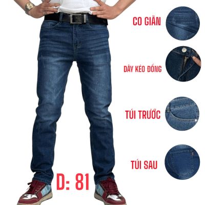 Quần jean nam dài co giãn xanh đá đậm cào mèo thời trang là lựa chọn hoàn hảo cho những chàng trai yêu thích phong cách trẻ trung, năng động.