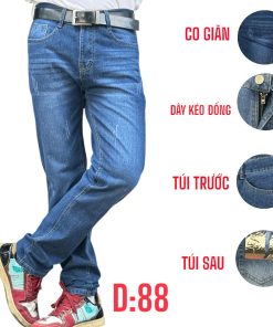 Quần jean nam dài co giãn xanh đậm cào mèo thời trang là lựa chọn hoàn hảo cho những chàng trai yêu thích phong cách trẻ trung, năng động.