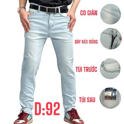 Quần jean nam dài co giãn bạc thời trang là lựa chọn hoàn hảo cho những chàng trai yêu thích phong cách trẻ trung, năng động.