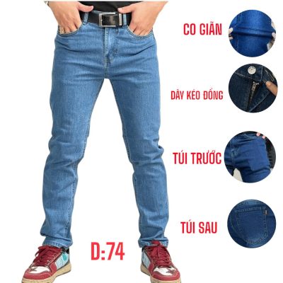 Quần jean nam dài co giãn xanh nhạt trơn là lựa chọn hoàn hảo cho những chàng trai yêu thích phong cách trẻ trung, năng động.