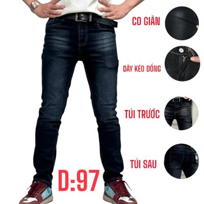 Quần jean nam dài co giãn xanh đen mèo thời trang là lựa chọn hoàn hảo cho những chàng trai yêu thích phong cách trẻ trung, năng động.