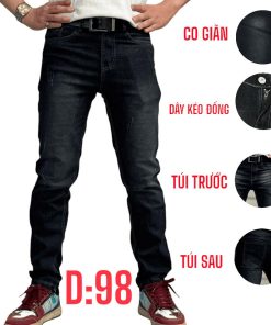 Quần jean nam dài co giãn đen cào thời trang là lựa chọn hoàn hảo cho những chàng trai yêu thích phong cách trẻ trung, năng động.