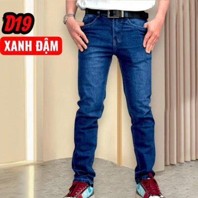 Quần jean nam dài co giãn xanh đậm thời trang là lựa chọn hoàn hảo cho những chàng trai yêu thích phong cách trẻ trung, năng động.