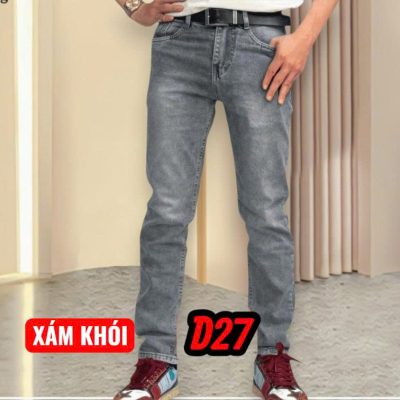 Quần jean nam dài co giãn xám khói thời trang là lựa chọn hoàn hảo cho những chàng trai yêu thích phong cách trẻ trung, năng động.